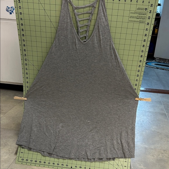RVCA Charcoal Sleeveless Dress with Lattice Back - Picture 1 of 4